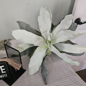 Elegant White and Gray Faux Plant